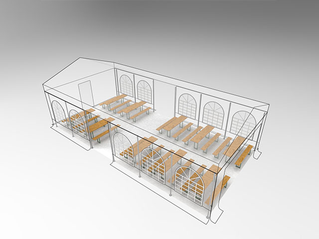 Festzelt 6m x 12m